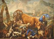Giovanni Benedetto Castiglione Noahs Sacrifice after the Deluge painting